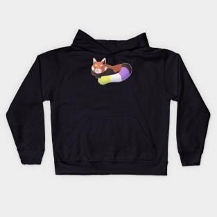 Non-Binary Pride Red Panda Kids Hoodie